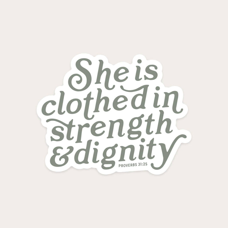 Strength & Dignity Sticker - Green