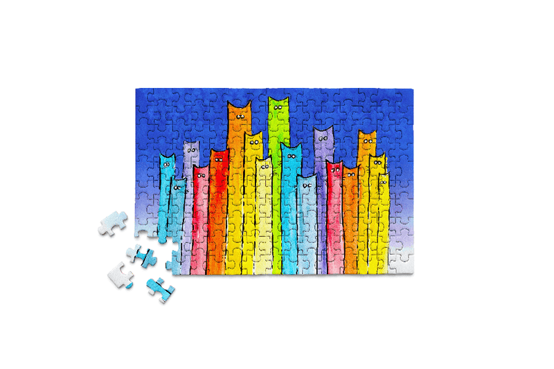 A Pride of Cats Mini jigsaw puzzle gift for mom trend
