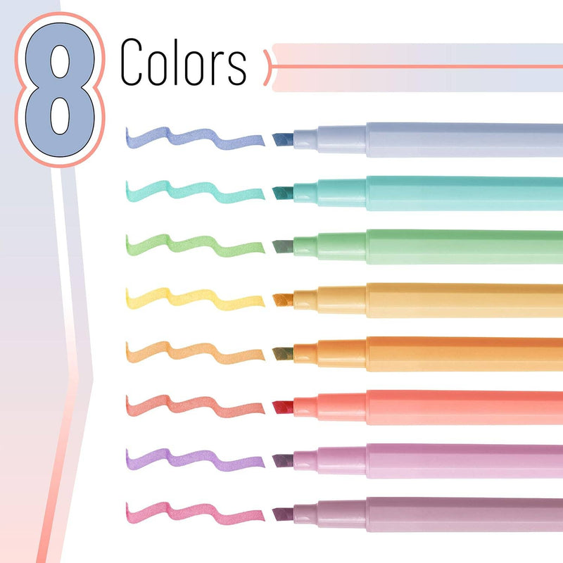 Mr. Pen- Aesthetic Highlighters, 8 Pack, Chisel Tip