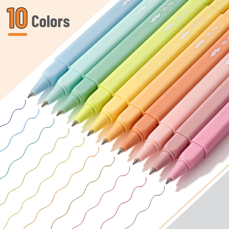 Mr. Pen Aesthetic Pens, 10 Pack, Assorted Colors