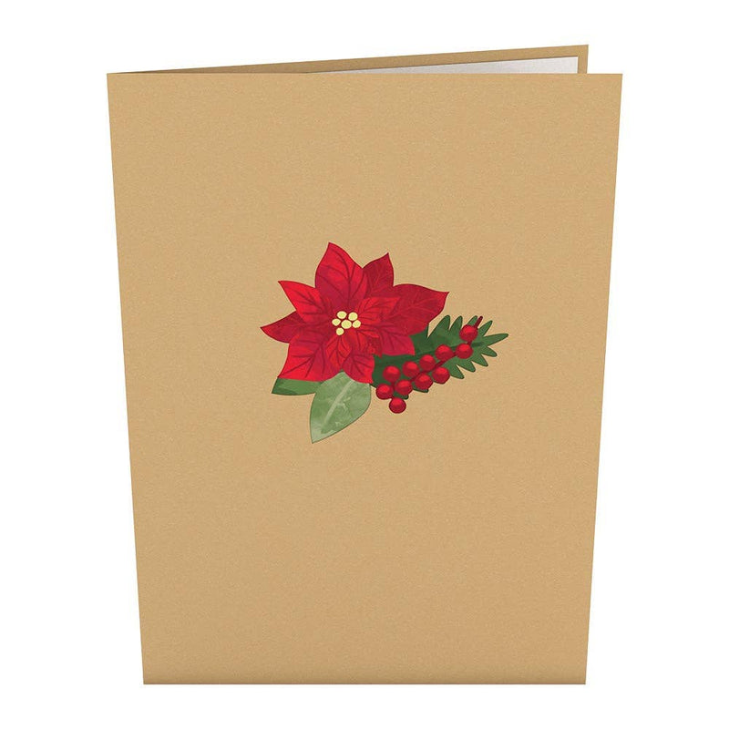 Winter Flower Basket 5''x7'' Card, Christmas