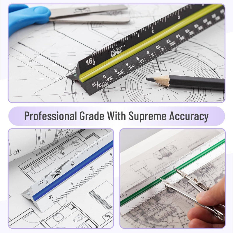 Mr. Pen Architectural Scale Ruler, 12 Inch