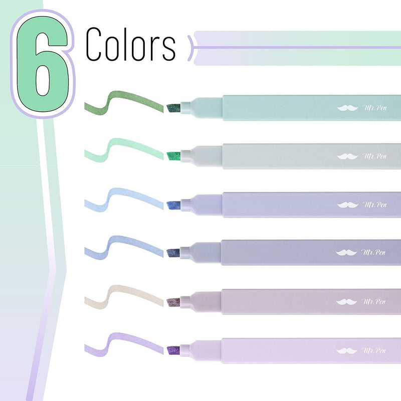 Mr. Pen- Aesthetic Highlighters, 6 pcs