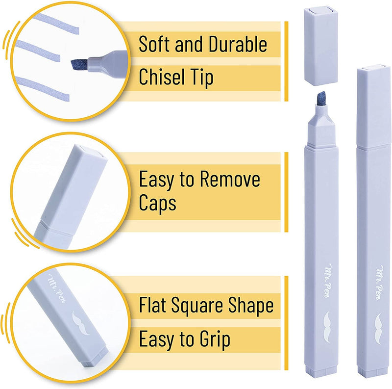 Mr. Pen- Aesthetic Highlighters, 20 pcs, Chisel Tip
