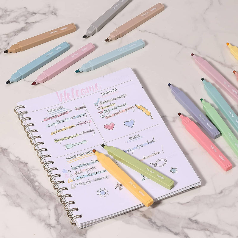 Mr. Pen- Aesthetic Highlighters, 20 pcs, Chisel Tip