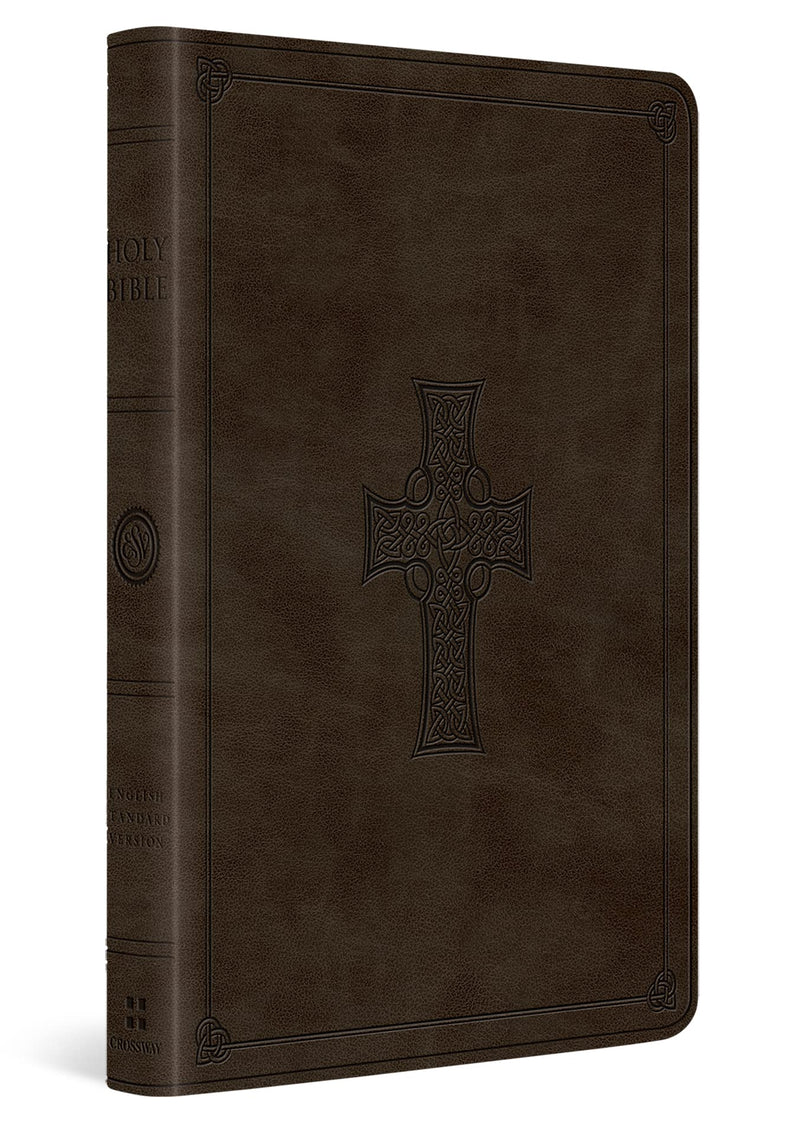 ESV Large Print Value Thinline Bible (TruTone, Olive, Celtic Cross Design)
