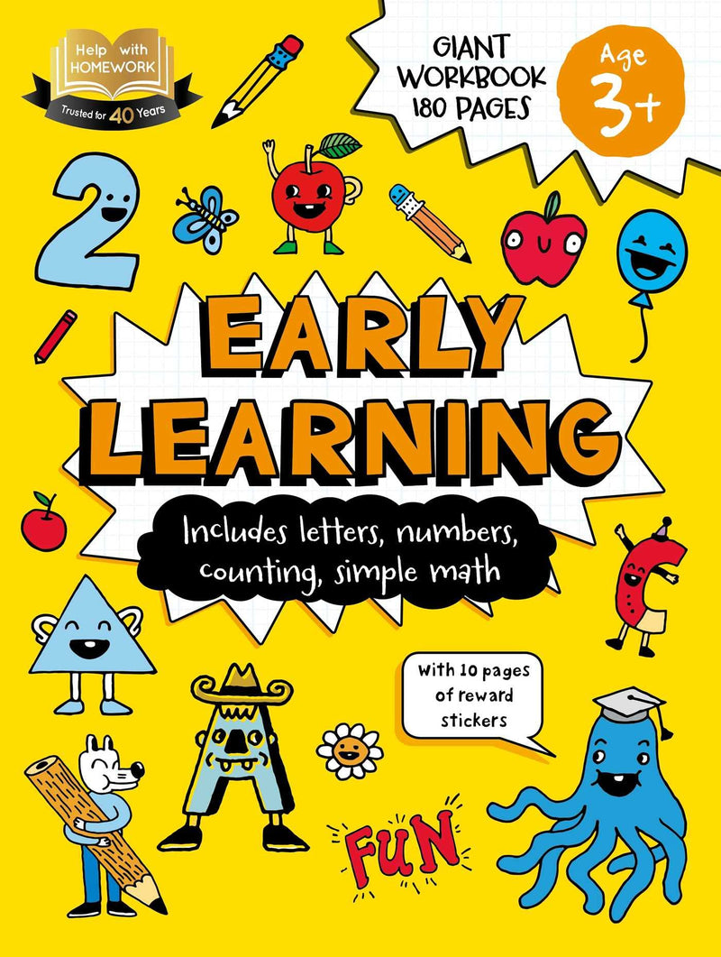 Help with Homework: 3+ Early Learning: Includes Letters, Numbers, Counting, Simple Math, and 10 Pages of Reward Stickers