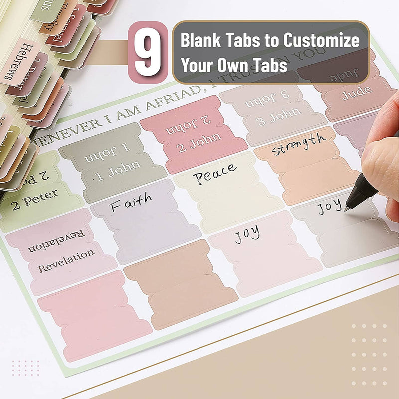 Bible Tabs, 75 Laminated Tabs for Women and Men