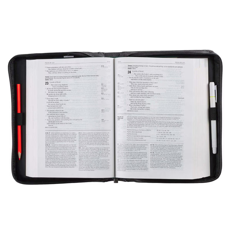 All Things Are Possible Light Blue Faux Leather Fashion Bible Cover - Matthew 19:26