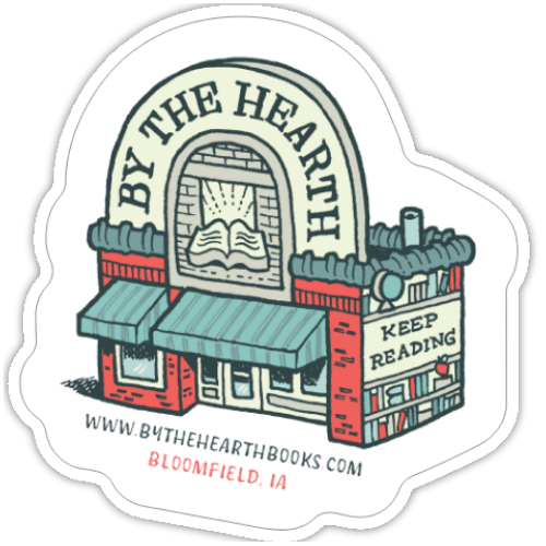 By the Hearth Bookshop Die-Cut Sticker