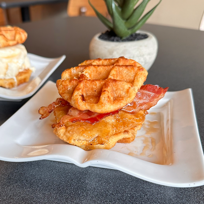 Chicken Bacon Waffle Sandwich