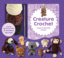 Creature Crochet Kit Create 12 Adorable Critters - Includes Materials to Make 2 Loveable Critters