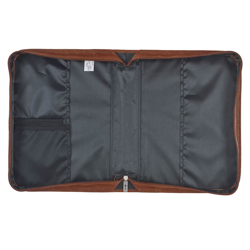 Bible Cover Classic Brown Faith Badge