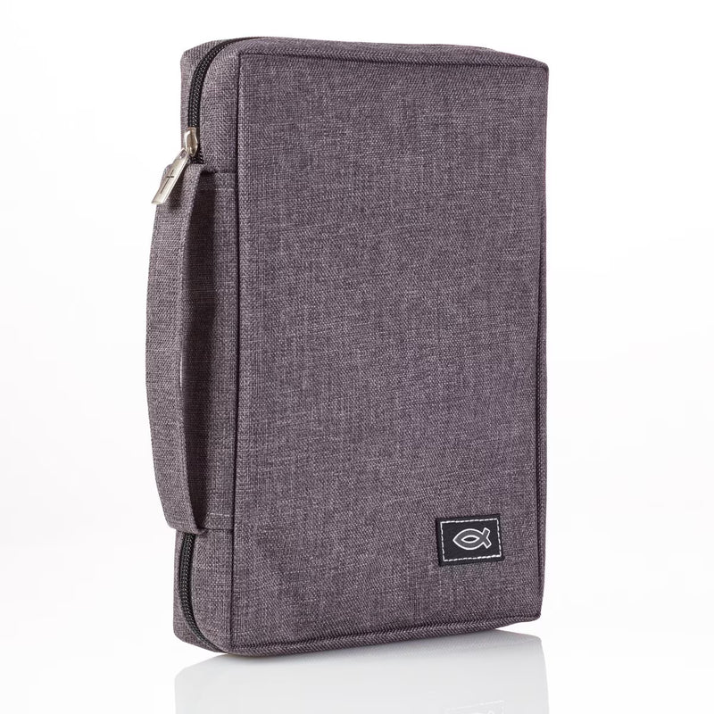 Poly-canvas Value Bible Cover with Ichthus Patch