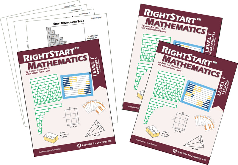 RightStart™ Mathematics Level F Second Edition Book Bundle