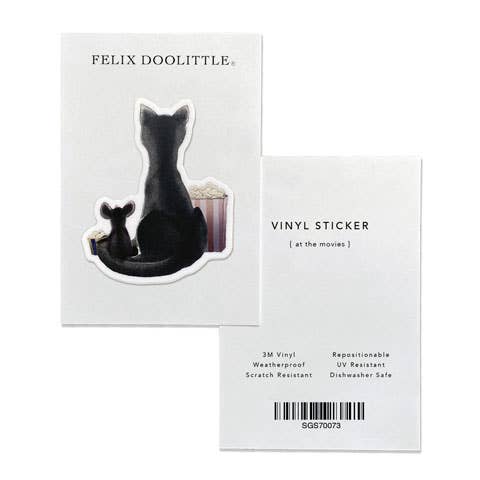 At the Movies - Cat Vinyl Stickers