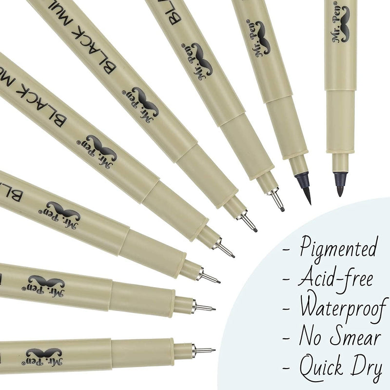 Mr. Pen- Drawing Pens, Black Multiliner
