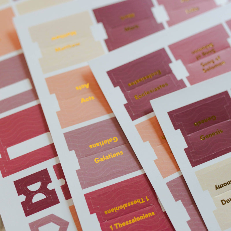 Kids Bible Tabs | Gold Foil Waves