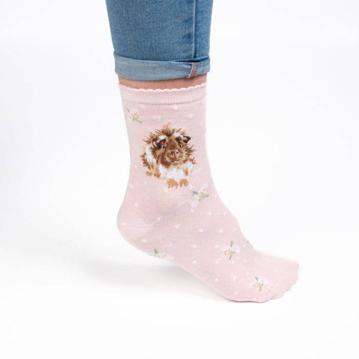 Guinea Pig Sock - Grinny Pig - Pink
