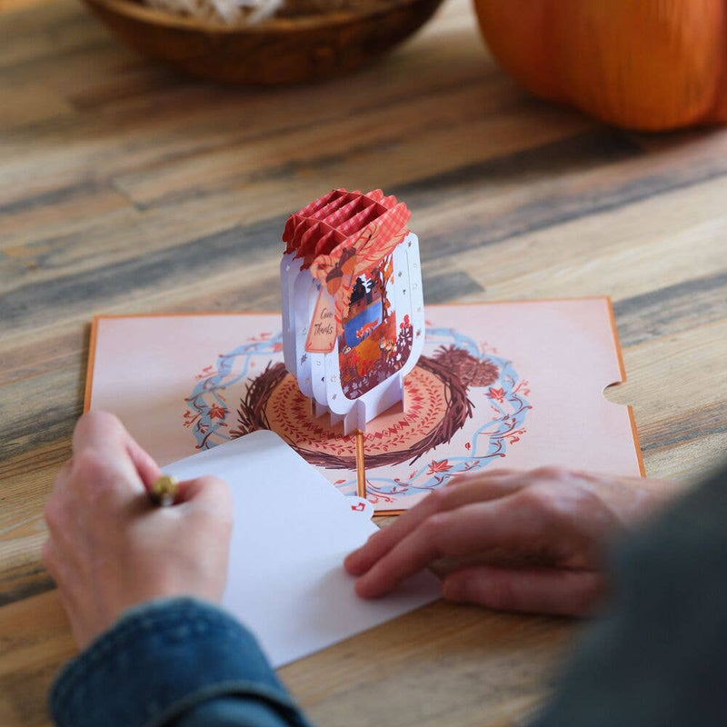 Give Thanks Fall Jar 5''x7'' Card, Fall Decor, Fall