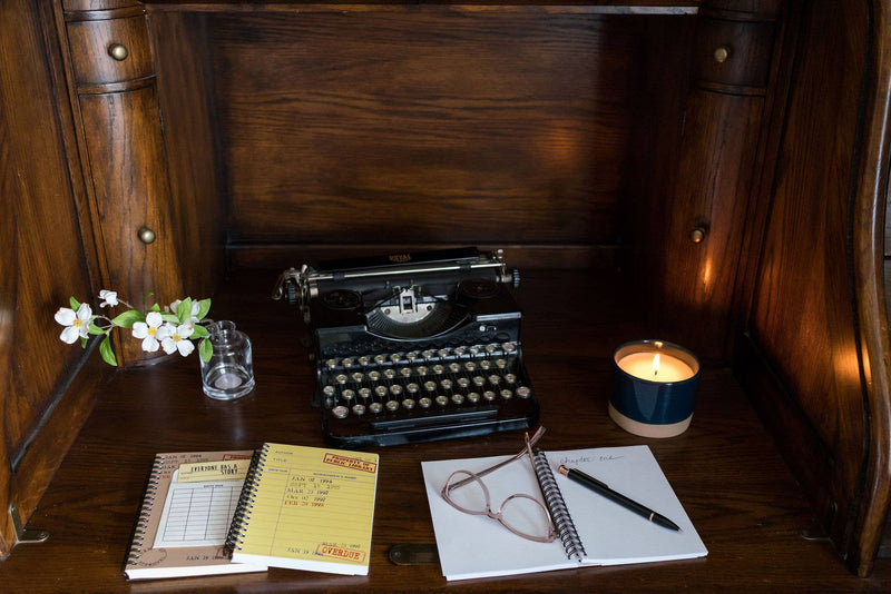 Everyone Has a Story Library Themed Handmade Notebook