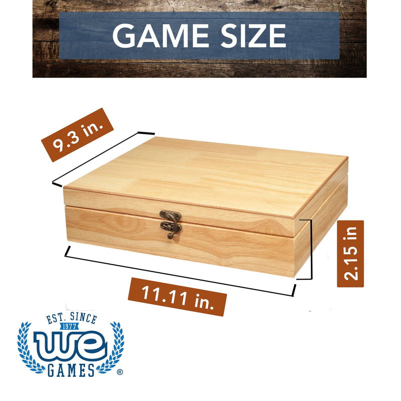 WE Games Wood 12 Number Shut the Box Game with Lid