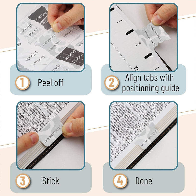 Mr. Pen- Bible Tabs, 75 Tabs, Gray Theme