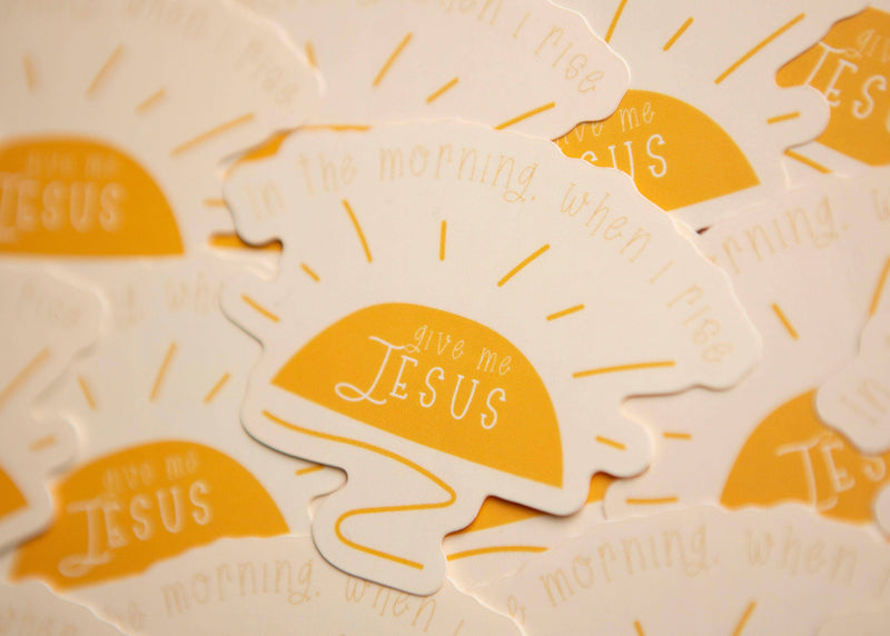 In the morning, when I rise Christian Vinyl Sticker