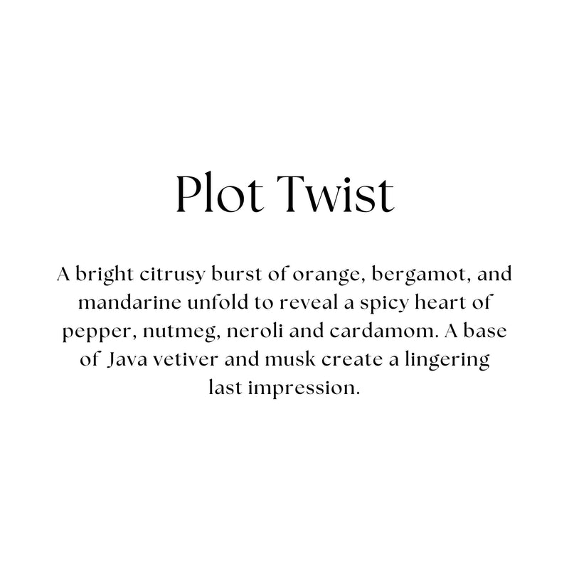 Hand-Poured Candle - Plot Twist - 6.5 oz Amber Jar