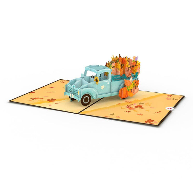 Blue Harvest Truck 5''x7'' Card, Fall Deco, Fall