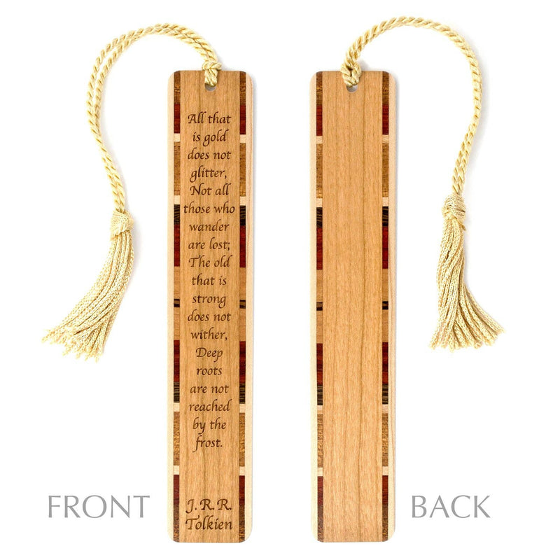 J.R.R. Tolkien Wander Quote Engraved Wooden Bookmark