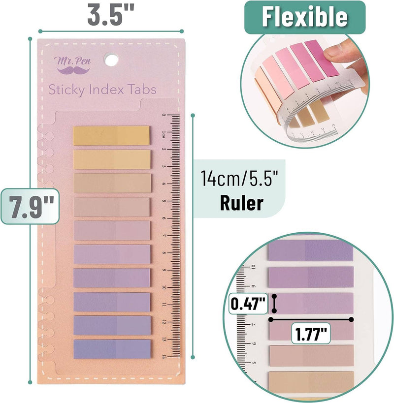 Mr. Pen Sticky Tabs, Assorted Colors, 200 pieces
