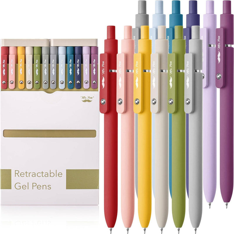 Mr. Pen Retractable Gel Pens, 12 Pack, Black Gel Pens
