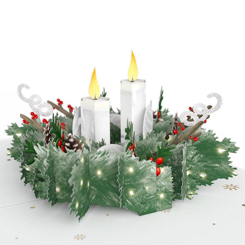 Winter Greens Christmas Candle 5''x7'' Card, Christmas