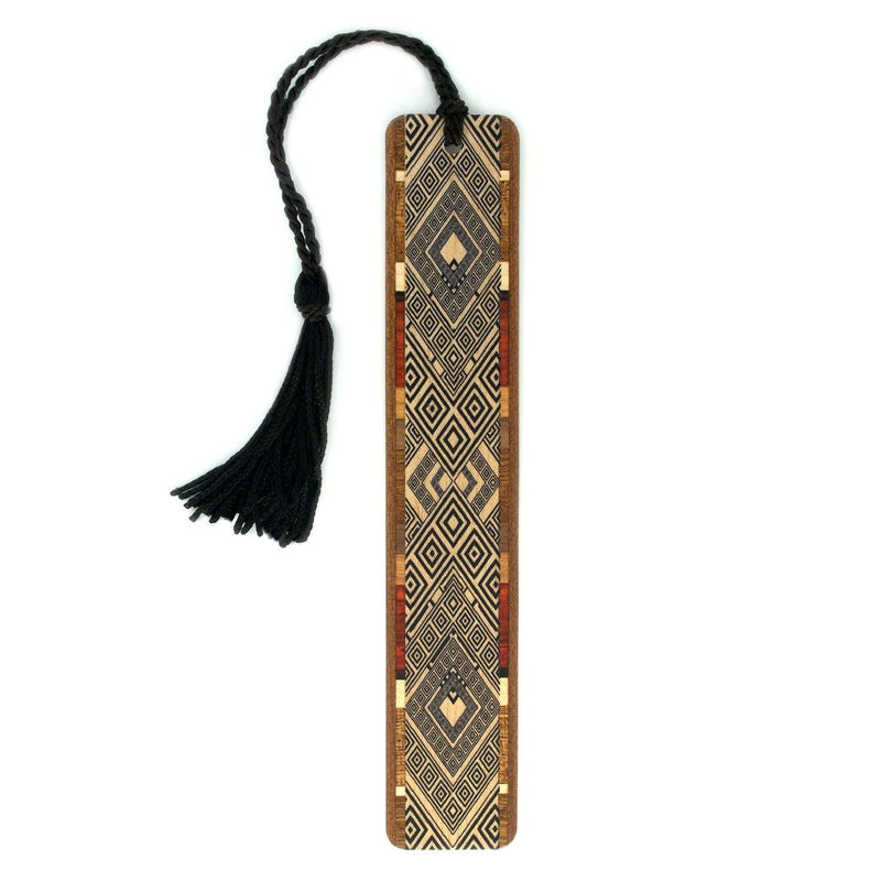 Handmade Wooden Bookmark Argyle (Black)