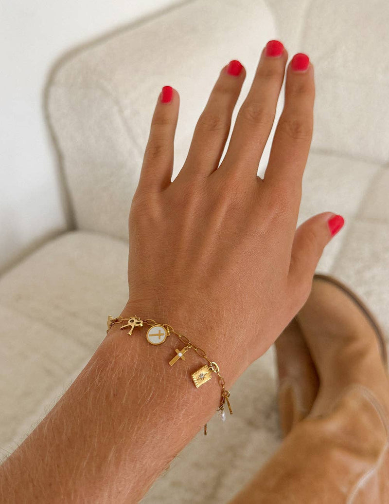 Transformation Charm Paperclip Chain Bracelet