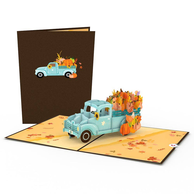 Blue Harvest Truck 5''x7'' Card, Fall Deco, Fall