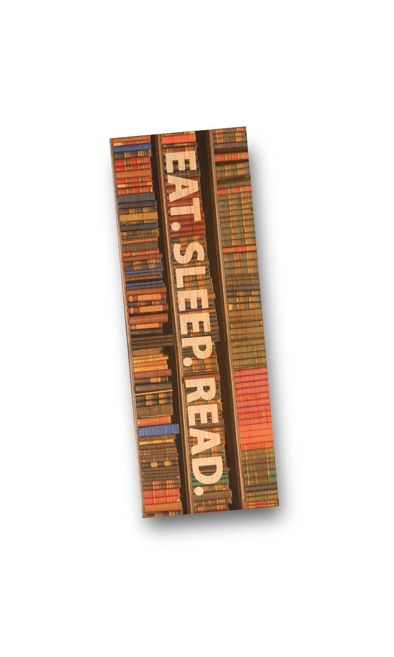 Eat. Sleep. Read. Wooden Bookmark