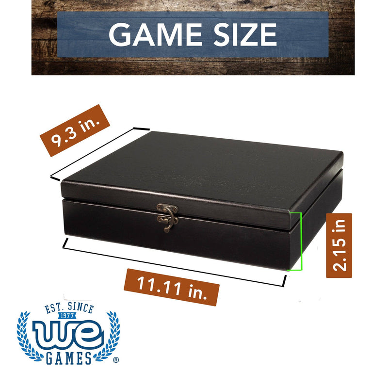 WE Games Wood 12 Number Shut the Box Game with Lid