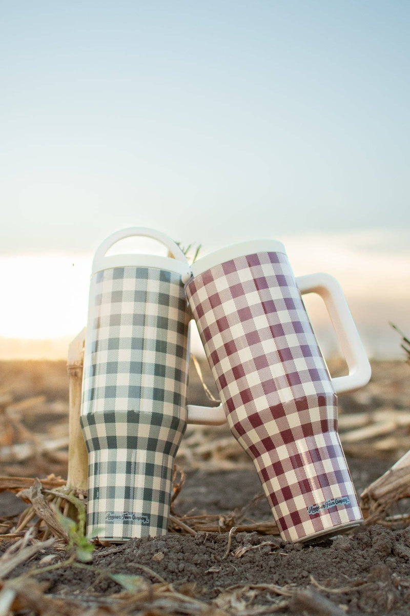 Evergreen Gingham 40oz Water Tank Tumbler