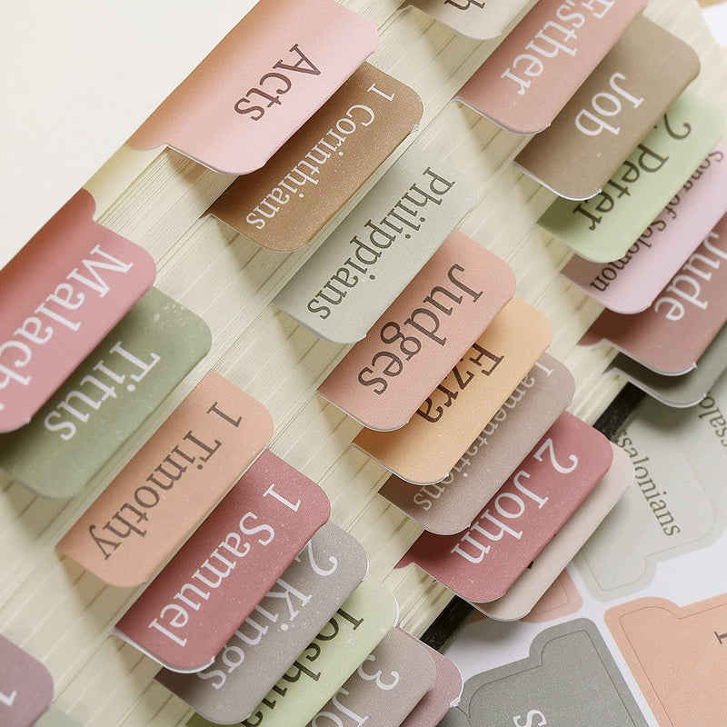 Bible Tabs, 75 Laminated Tabs for Women and Men