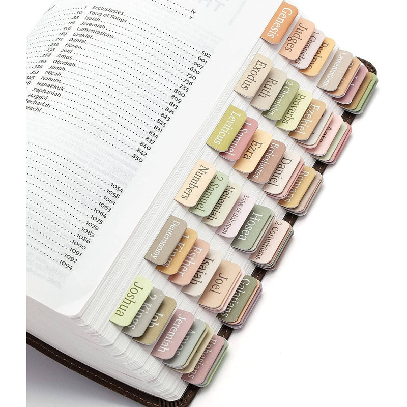 Bible Tabs, 75 Laminated Tabs for Women and Men