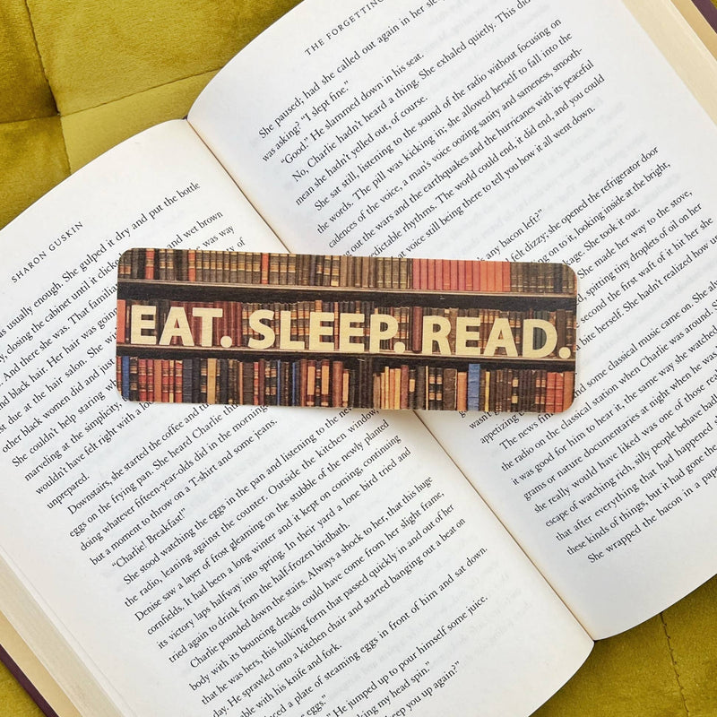 Eat. Sleep. Read. Wooden Bookmark