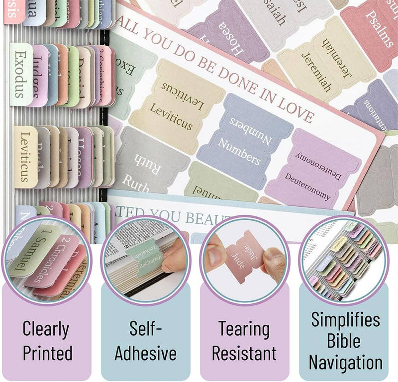 Morandi Bible Tabs Laminated 75 Pack