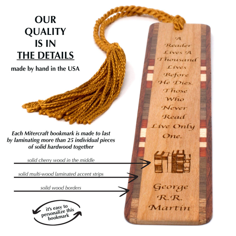 George R.R. Martin Living a Thousand Lives Quote Bookmark
