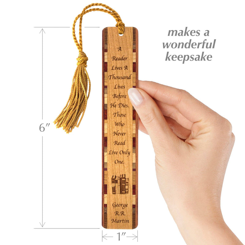 George R.R. Martin Living a Thousand Lives Quote Bookmark