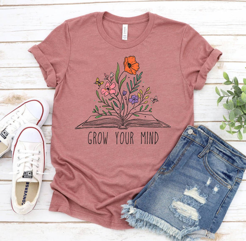 Grow Your Mind T-shirt - Bella Canvas