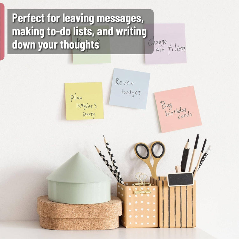 Mr. Pen Sticky Notes, 3”x3”, 24 Pads, Pastel Colors
