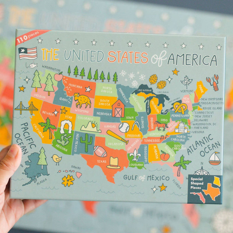 USA - 110 Piece Educational Jigsaw Puzzle