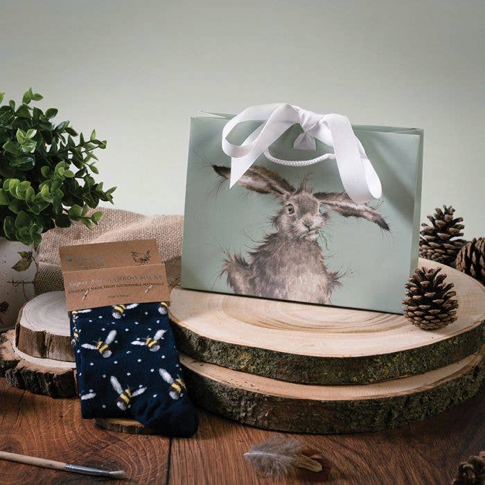 Bee Sock - Busy Bee - Navy